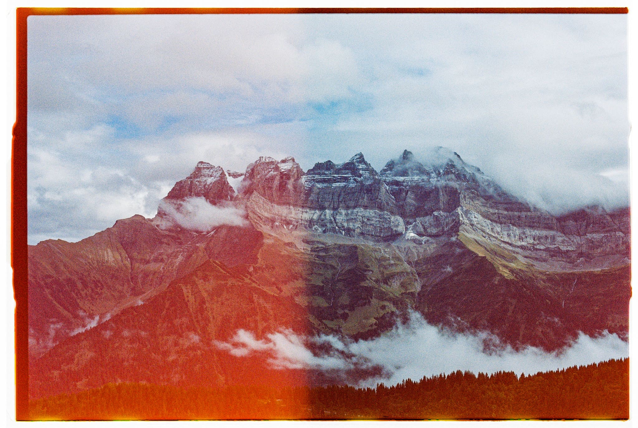 Wellbeing rooted in nature, sunset on mountain during a past Vernay expedition.